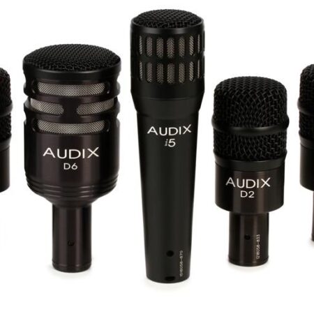 AUDIX D-series 5 piece drum set microphones