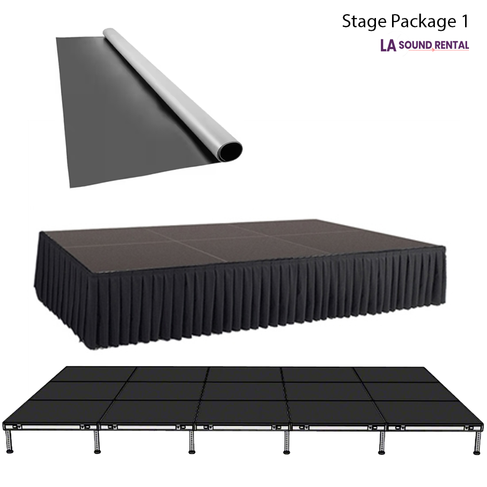 Package picture including stage and skirts.